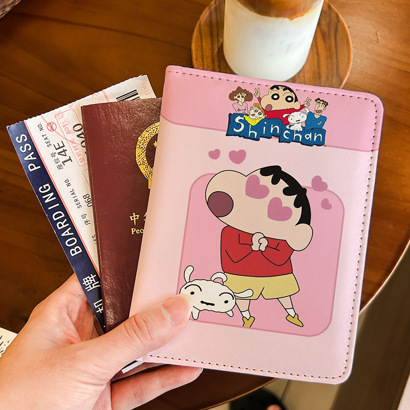Travel Accessories For Japan Trip - Capa de Passaporte Kawaii Shin Chan,