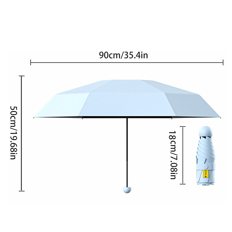 Travel Umbrella Compact - Guarda-chuva Ultra Leve de 5 Dobras,