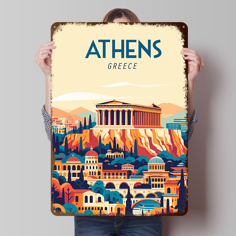 Travel Accessories Greece - Pôster de Viagem da Grécia Personalizado,