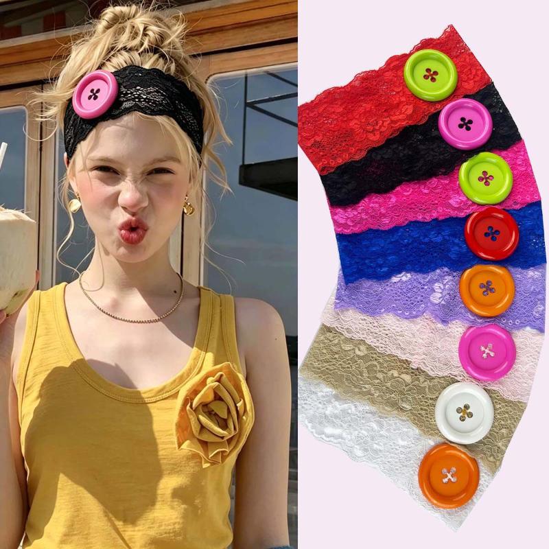 Travel Yoga Accessories - Faixa de Cabelo Vintage com Renda