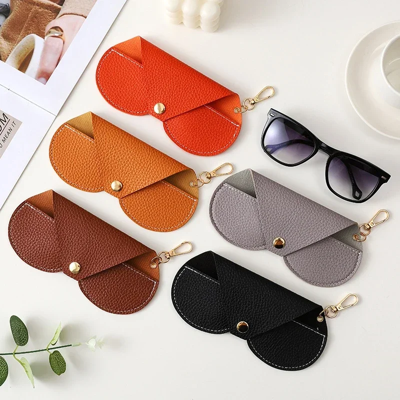 Travel Reading Accessories - Litchi em relevo óculos capa bonito