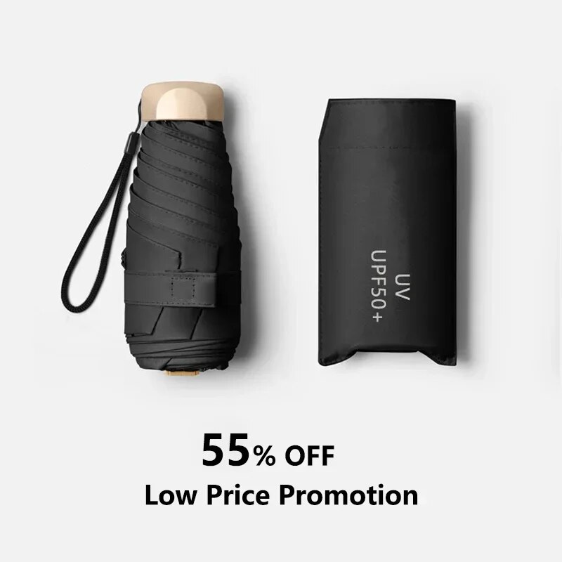 Travel Umbrella Compact - 1pc 55% de desconto mini guarda-sol