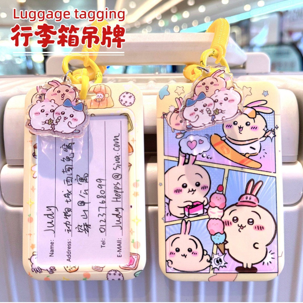 Travel Accessories For Japan Trip - Etiqueta de Bagagem Chiikawa com Cordão,