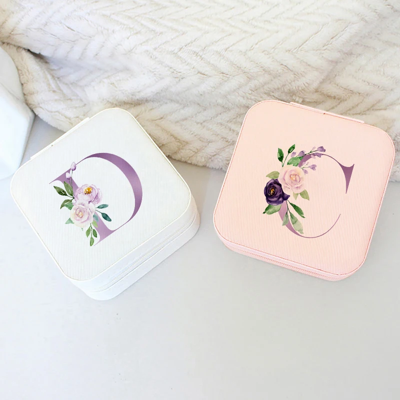 Caixa de jóias com letras roxa - Travel Jewellery & Accessories Organiser avaliação e preço