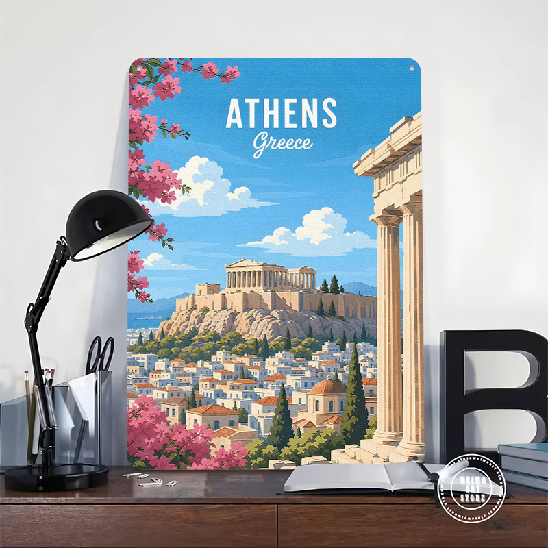 Pôster Metálico de Viagem Aten - Travel Accessories Greece avaliação e preço