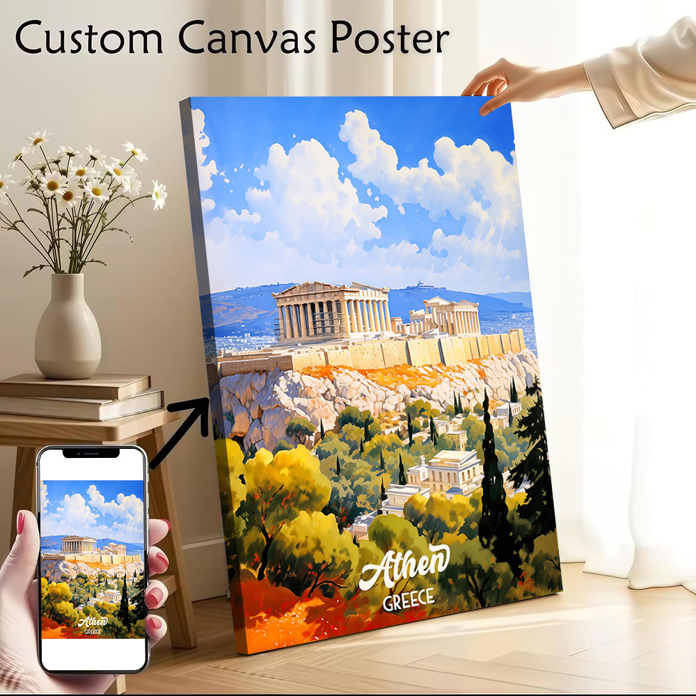 Pôster de lona para viagem, At - Travel Accessories Greece avaliação e preço
