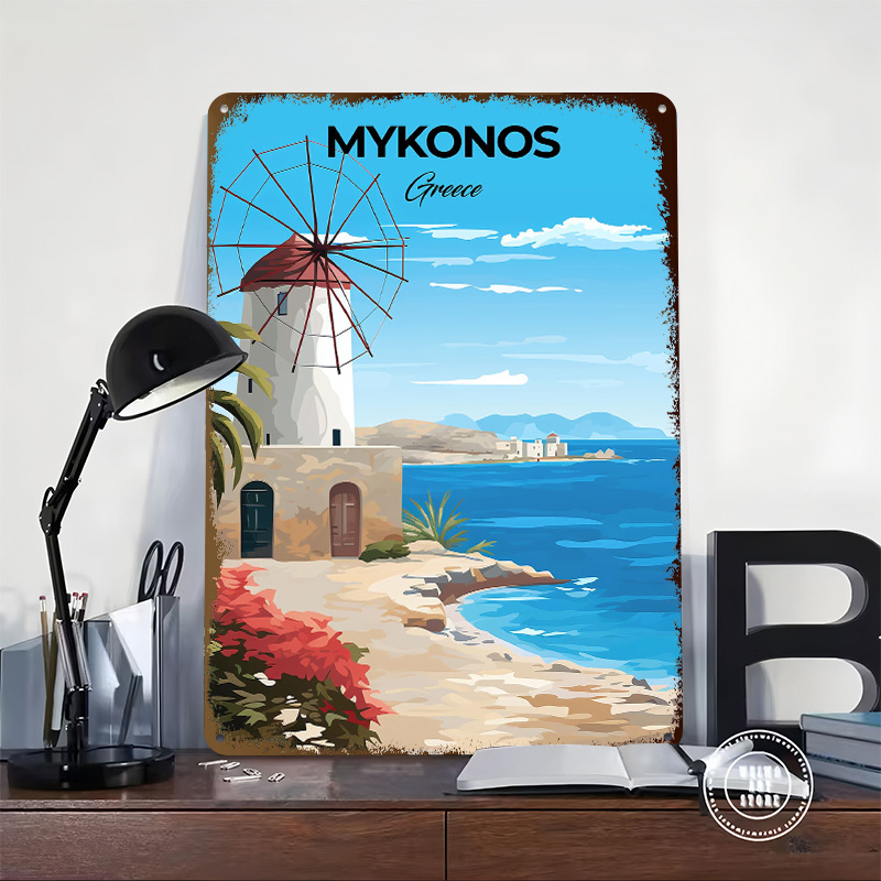 Pôster de Viagem Mykonos Gréci - Travel Accessories Greece avaliação e preço