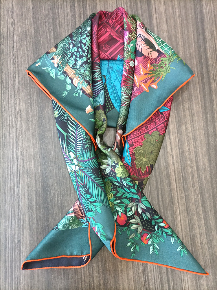 Lenço de Seda 90CM Feminino co - Travel Accessories Designer avaliação e preço