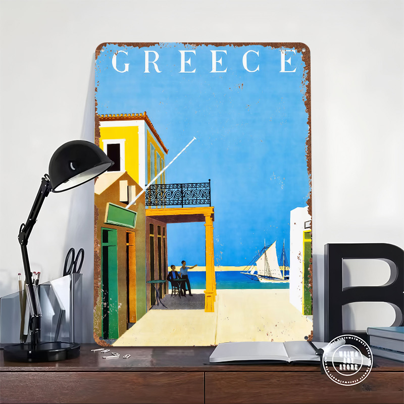 Pôster Metálico de Viagem à Gr - Travel Accessories Greece avaliação e preço