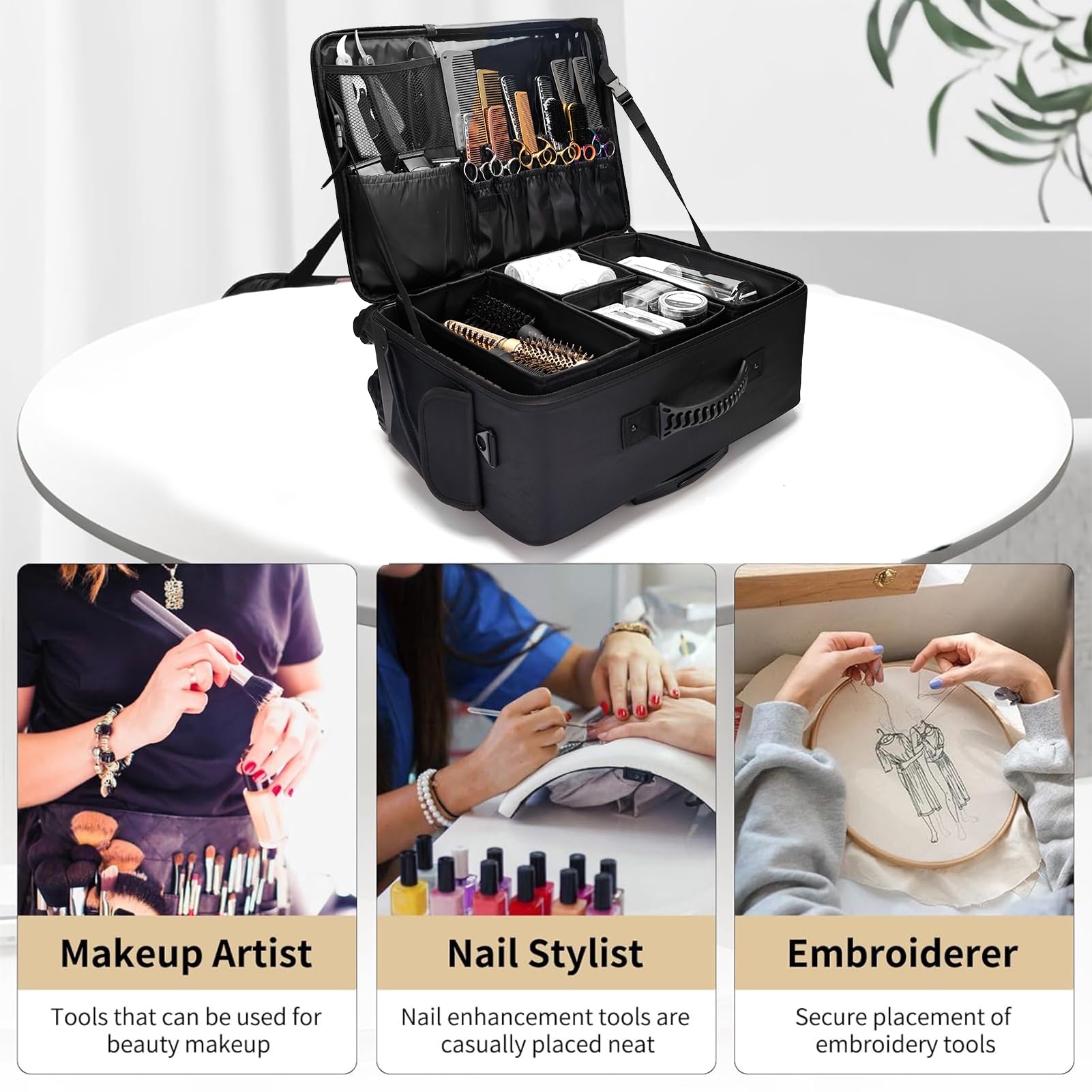 Salon Rolling Makeup Case Trai - Travel Accessories In Train avaliação e preço