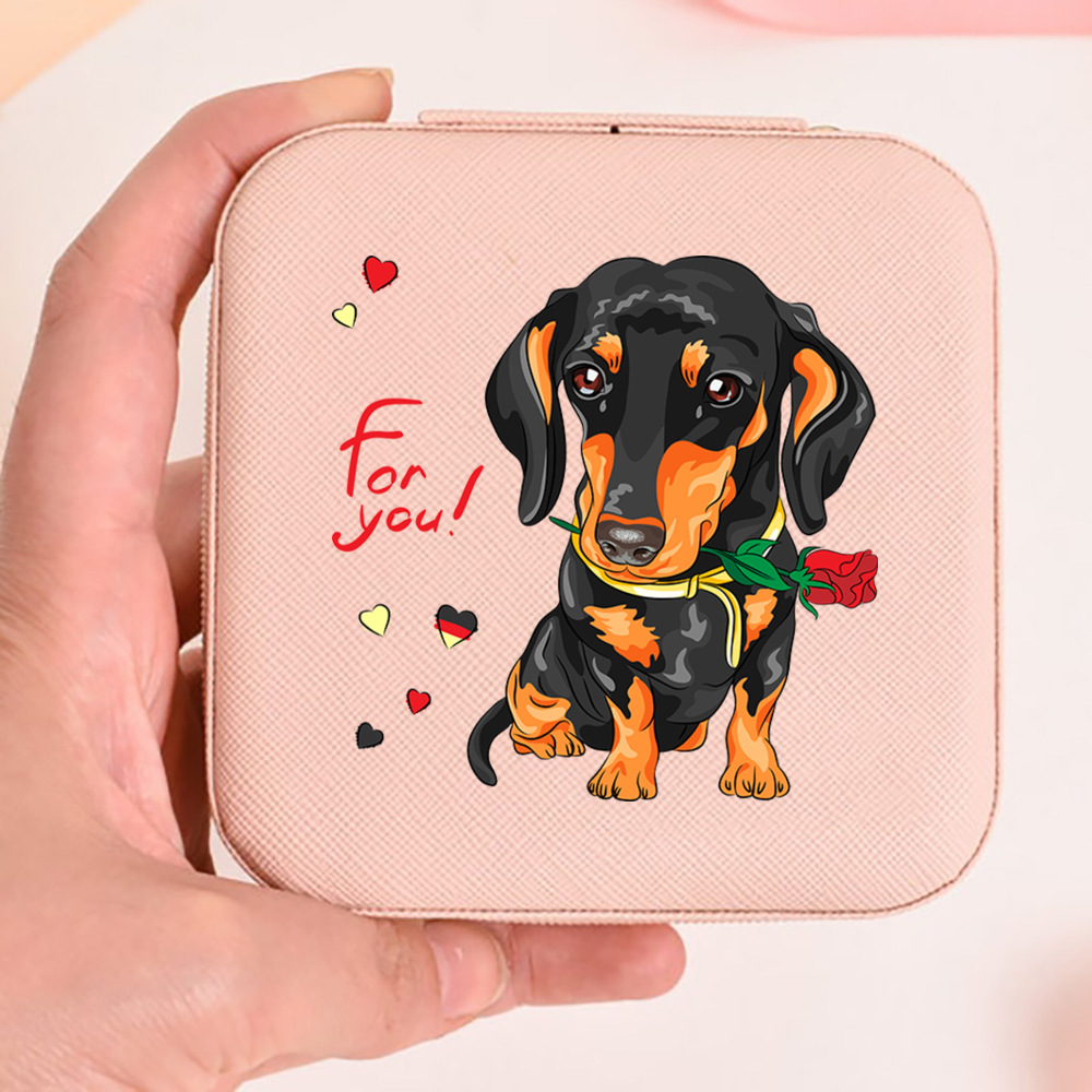 Eu amo dachshunds impressão ca - Travel Jewellery & Accessories Organiser avaliação e preço