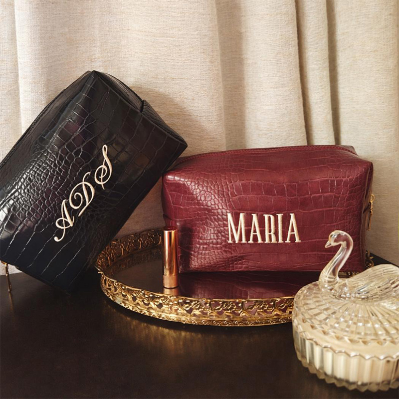 Bolsa de Maquiagem Croc Bordad - Travel Accessories Ideas avaliação e preço