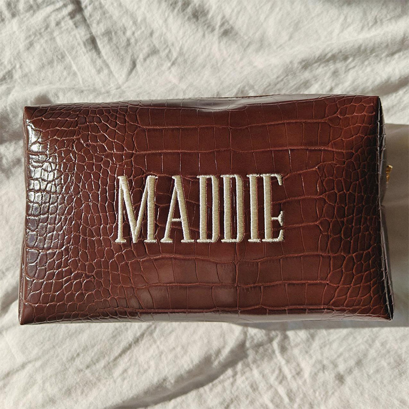 Bolsa de Maquiagem Croc Bordad - Travel Accessories Ideas avaliação e preço